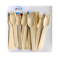Fourchette en bois de qualité supérieure 160mm Emballage 50pcs Produit écologique et pratique pour une utilisation à emporter