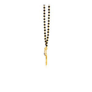 Collier en or 24 carats pour femme avec perles noires et diamants naturels taille brillant rond, certifié GIA, style classique - Product Image 3