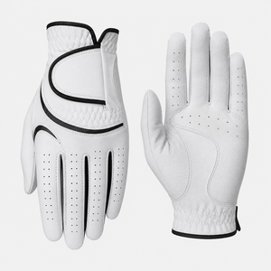 Wholesale Cabretta Leather Left Hand <b>Golf</b> Gloves Breathable Lightweight Full Finger Adjustable Wrist <b>Strap</b> Fast Delivery - Product Image 1