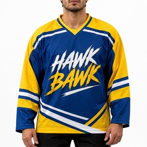 Maillot de hockey personnalisé pour homme, manches longues, performance sportive, respirant, coupe athlétique, pour homme - Product Image 1