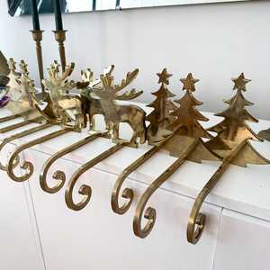 Vintage Style Metal Christmas <b>Stocking</b> <b>Holder</b> Rustic Mantel Hook Decoration feltsocks - Product Image 5