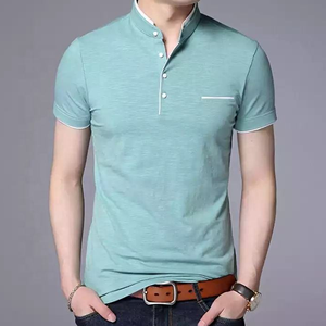 เสื้อโปโลผ้าโพลีเอสเตอร์คอตตอนสีพื้น ระบายอากาศ แห้งเร็ว แขนสั้น สำหรับฤดูร้อน รับทำโลโก้ OEM - Product Image 5