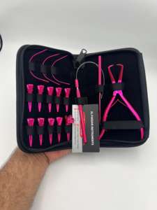 Kit de Herramientas para Extensiones de Cabello Color Rosa Metálico, Precio al por Mayor, Acero Inoxidable de Grado Quirúrgico, Logotipo Personalizado, Alicates de Bucle, Tijeras - Product Image 5