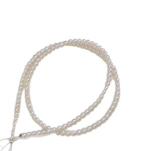 Perles d'eau douce rondes naturelles de 3-4 mm, peau propre, bijoux en vrac, collier, accessoires de perles DIY - Product Image 5