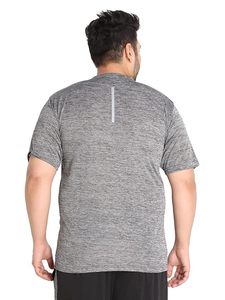T-shirt en polyester pour homme, grande taille, toucher doux, effet soie, mode décontractée, manches courtes, haute élasticité, équipement sportif - Product Image 2