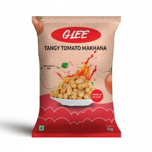 Makhana Tostada Crujiente con Sabor a Tomate Picante, Paquete de 50g, Snack Saludable de Frutos Secos - Product Image 1