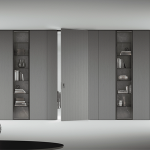 Armoire de chambre à coucher en bois moderne sur mesure JY Project Vietnam, porte à charnières, taille personnalisée, noire, luxe, hôtel, villa, appartement - Product Image 3