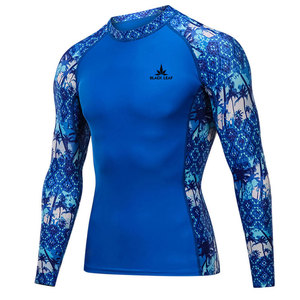 BLACK <b>LEAF</b> Men's Rash Guard Long Sleeve Lightweight Breathable Eco-Friendly Quick Dry Spandex/Polyester Fitness Wear OEM Service - Product Image 3