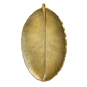 ชามตกแต่งรูปทรงขนนกอะลูมิเนียม - ชามตกแต่งโต๊ะสไตล์โมเดิร์น - จานใบไม้โลหะสำหรับตกแต่งโต๊ะอาหารที่บ้าน - Product Image 4