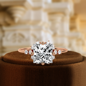 Anillo de Compromiso Solitario con Diamante Cultivado en Laboratorio, Corte Princesa, 1.5CT, Certificado por IGI, Oro Amarillo de 14k, Regalo de Aniversario de Bodas, para Fiesta - Product Image 4