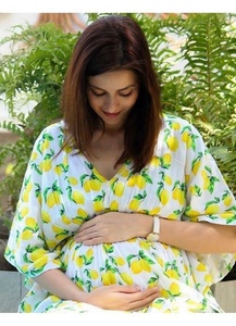 Gasa de algodón con estampado de limón bonito, colección de verano, Adorable y perfecto para madre e hija - Product Image 4