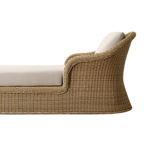 Tumbona de Exterior Estética y Duradera con Estructura Tropical de Teca y Mimbre, Muebles para Piscina, Hotel o Villa, con Cojín para Todo Tipo de Clima - Product Image 6