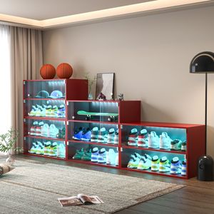 Mobiletto Portascarpe Moderno Illuminato a LED RGB per Sneakers - Design Salvaspazio - Product Image 5