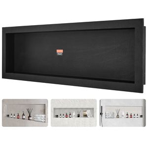 Nicchia Doccia per Hotel 40x127 cm, Organizzatore a Mensola Singola con Angoli Squadrati, da Incasso a Parete, Protezione Sigillata - Product Image 5