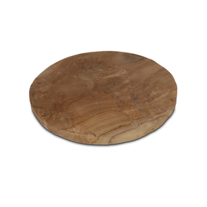 Teak Wood Cutting <b>Board</b> Diameter 25cm Wood Storage Tray Traditional Design Eco-Friendly Durable Indoor Kitchen Use Gubuk Bali - Product Image 1