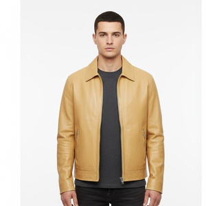 Chaqueta de Cuero para Hombre al por Mayor con Estilo Moderno, Construcción Cómoda, Marca Personalizada, Colección de Ropa de Cuero Premium - Product Image 1