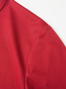 <b>Hot</b> Selling Premium Custom Mesh Practice Jersey Men's Short Sleeve Mesh Sport Wear Breathable Solid Color <b>Red</b> for Fitness - Product Image 4