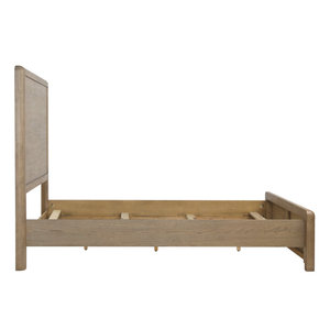 Muebles de dormitorio Queen, cama con panel de madera natural - Product Image 5