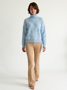 Cárdigan de Invierno para Mujer, Personalizado, con Cuello en V, Anti-Pilling, Anti-Arrugas, Jacquard, Manga Larga, Tejido Cálido, Informal, de Nailon, Suave - Product Image 5