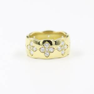 Flower Style Lab Grown Round Brilliant Cut Diamond Band Ring 14K Solid Gold Wedding Engagement Luxury Gift For Girlfriends - Product Image 1