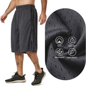 Shorts de sport pour hommes, longs, pour le basketball et l'entraînement, coupe ample, au-dessus du genou, avec poches - Product Image 5