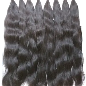Cheveux naturels ondulés de haute qualité, Offres Spéciales cheveux en vrac, parfaits pour la fabrication d'extensions de cheveux