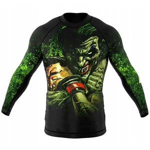 <b>Men's</b> Long Sleeve <b>Compression</b> Rash Guard Breathable Sublimated Sports <b>Shirt</b> For BJJ MMA Training And Fitness - Product Image 3