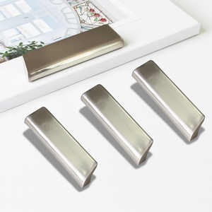 Poignée de tirage en alliage de zinc moderne, finition nickel brossé, pour armoire de cuisine, meuble, placard, tiroir de salle de bain – Vente directe usine - Product Image 6