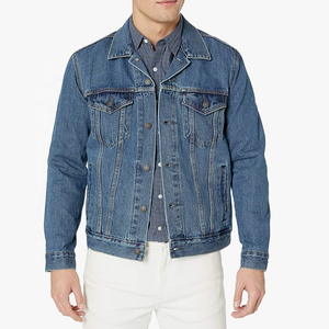 Chaqueta vaquera vintage para hombre, estilo casual de invierno, bordada, color personalizado, manga larga, botones clásicos, lavado azul intenso. - Product Image 2