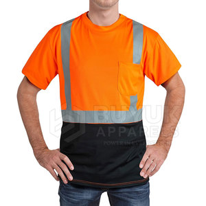 Camiseta de Seguridad de Alta Visibilidad, Transpirable, de Manga Corta, para Trabajadores en Carreteras, 100% Poliéster, Reflectante - Product Image 6
