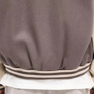 เสื้อแจ็คเก็ตวาร์ซิตี้ผู้ชาย ทรงปกติ ปกคอพับ สีพื้น ผ้าโพลีเอสเตอร์ผสมคอตตอน สวมใส่สบายๆ ในฤดูใบไม้ร่วง ปิดด้วยซิป - Product Image 4