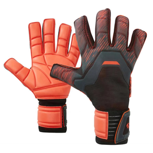 Gants de gardien de but professionnels de haute qualité en cuir, à doigts entiers, antidérapants, respirants, unisexes, pour le football, avec sangle amovible - Product Image 6