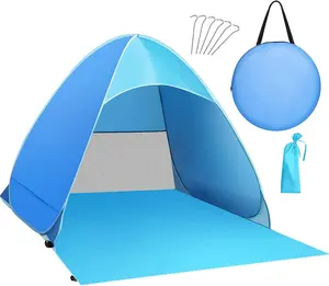 1-3 kişi için çocuklar için hafif katlanabilir kolay kurulan çadır su geçirmez açık plaj güneş barınak taşıma çantası oyuncak içerir