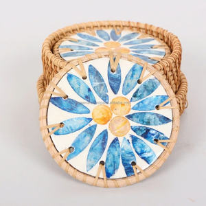 แผ่นรองแก้วลายมุกดีไซน์วินเทจสุดหรูแผ่นรองแก้วออกแบบได้ตามต้องการ - Product Image 1