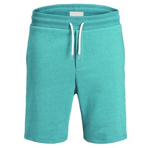 Pantalones Cortos Bermuda de Algodón Turquesa para Hombre con Cintura Ajustable con Cordón, Estilo Casual - Product Image 4