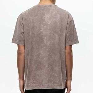 Cotton Men's <b>Drop</b> Shoulder Vintage <b>Acid</b> Wash T Shirts Plus Size T-Shirt Customized Oversized Short Sleeve <b>Acid</b> wash t-shirts - Product Image 3