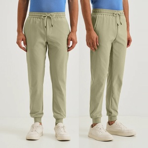 Pantalon de jogging pour homme de haute qualité, tendance, couleur unie, avec cordon de serrage, dernières créations taille haute, taille élastique, effet délavé - Product Image 5