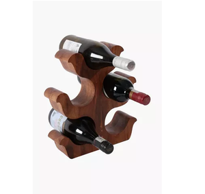 Support de rangement pour bouteilles de vin en bois, organisateur de bouteilles de vin pour comptoir de cuisine, présentoir de bouteilles de vin - Product Image 1