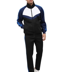 High Quality Full Zip Winter Training Unisex Tracksuit 2 Piece Set Breathable Football Jogger Color Blocking Midweight 100% - Product Image 2