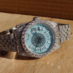 Reloj Splendidigie de Lujo con Movimiento ETA, Cristal de Zafiro y Moissanita, 28mm, Analógico de Cuarzo para Hombre, Correa de Oro Rosa - Product Image 3