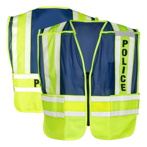 High Visibility Reflective Safety Security Vest <b>Jackets</b> Engineer Workwear Construction Road <b>Worker</b> Zipper Vest For Workwear - Product Image 1