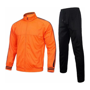 เสื้อแจ็คเก็ตมีฮู้ดสีส้มล้วนสำหรับผู้ชาย กางเกงขายาวสีดำ สไตล์สปอร์ต ลำลอง ใส่ได้ในฤดูใบไม้ร่วง ระบายอากาศได้ดี แห้งเร็ว น้ำหนักเบา - Product Image 1