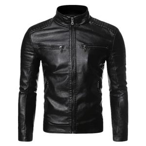 Venta al por mayor de los hombres de moda chaquetas de cuero de los hombres de moda de diferentes colores disponibles en el mejor precio de venta de chaqueta de cuero de los hombres - Product Image 1