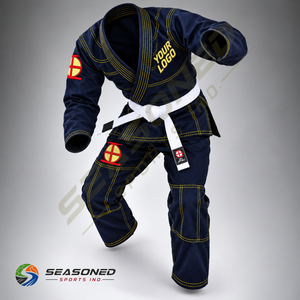 Uniforme de Jiu Jitsu Brasileño BJJ Gi, Ligero, 325 GSM, Tela de Algodón y Poliéster Preencogida, Costuras Reforzadas, Suministro al por Mayor - Product Image 4