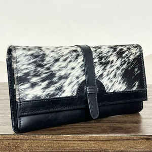 Nuevas carteras de cuero de vaca genuino hechas a mano Real para mujer, cartera delgada, triple, superventas, carteras de mano occidentales de cuero - Product Image 4