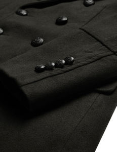 เสื้อโค้ทผู้ชายผ้าวูลแท้ 100% สีพื้น ทรงดับเบิ้ลเบรสต์ กระดุมสองแถว ดีไซน์ทันสมัย สวมใส่สบาย เหมาะสำหรับฤดูหนาว สไตล์ลำลองและสตรีทแฟชั่น - Product Image 6