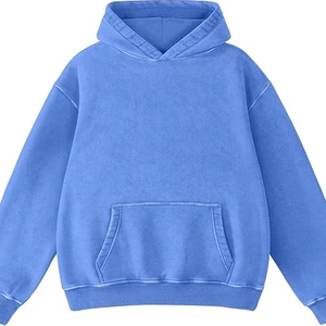 Vente en gros de sweats molletonnés épais 100% coton 360g sans cordon, service OEM, logo personnalisé, streetwear oversize pour l'hiver - Product Image 1