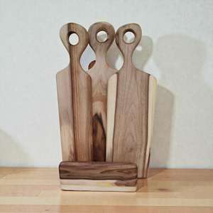 Grande planche à découper en bois d'érable avec rainures profondes pour le jus, bloc de découpe épais, planche de service pour la cuisine et l'hôtellerie - Product Image 1