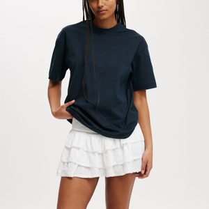 T-shirt surdimensionné pour femme, personnalisé, en coton lourd 100 %, séchage rapide, respirant, épaules tombantes, style streetwear, idéal pour la gym, été - Product Image 4