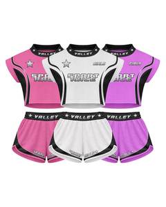 2026 Women's 2-Piece Street Sportswear <b>Set</b> Short Sleeve T-Shirt and Knee-Length Shorts Breathable Non-Pilling - Product Image 5